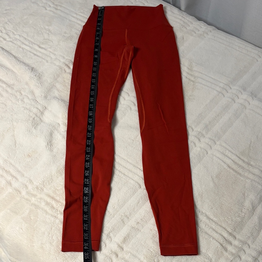 Lululemon red orange Leggings